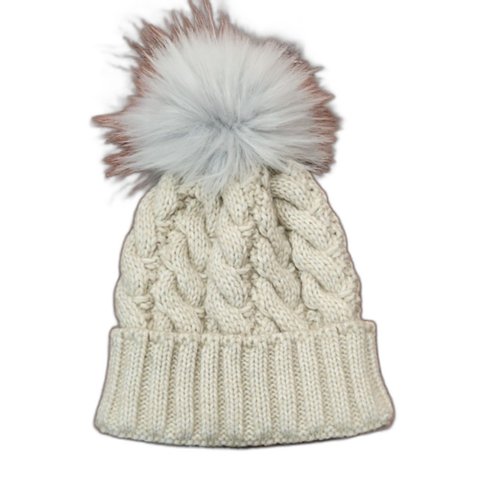 J. Jill Cable Knit Beanie, Oatmeal, One Size, NWOT